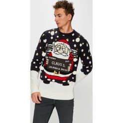 Brave Soul - Sweter. Niebieskie swetry męskie Brave Soul, m, bez wzorów, z dzianiny, z okrągłym kołnierzem, bez kaptura. W wyprzedaży za 59,90 zł.