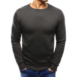Bluzy męskie: Bluza męska gładka grafitowa (bx3399)