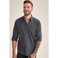Koszula w kolorze czarno-szarym. Szare koszule męskie TATUUM, s, w kratkę, z bawełny. W wyprzedaży za 74,95 zł.
