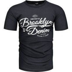 Koszulka męska t-shirt z nadrukiem czarny Recea. Czarne koszulki męskie Recea, xl, z nadrukiem, z bawełny, klasyczne, z klasycznym kołnierzykiem, bez rękawów. Za 19,99 zł.