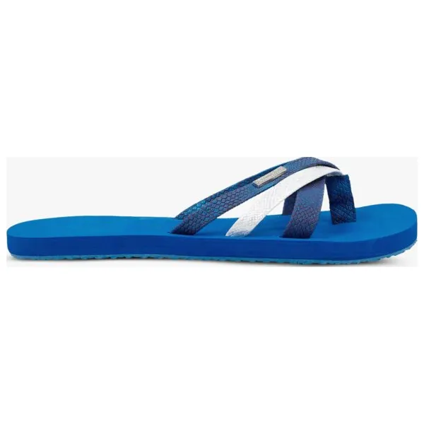 Symbiosis Lucia Japonki buty damskie, granatowy, rozmiar 6. Niebieskie klapki damskie Symbiosis, w paski, ze skóry, na niskim obcasie. W wyprzedaży za 33,99 zł.