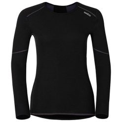 Odlo Koszulka tech. Odlo Shirt l/s crew neck X-WARM - 155161 - 155161XS. Czarne topy sportowe damskie marki Odlo, l. Za 229,95 zł.