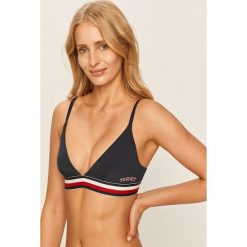 Tommy Hilfiger - Biustonosz. Niebieskie biustonosze sportowe damskie TOMMY HILFIGER, s, bez wzorów, z elastanu. Za 179,90 zł.