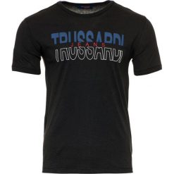 Trussardi Jeans koszulka męska 52T00277-1T001675 XXL czarny. Czarne koszulki męskie Trussardi Jeans, xxl, z nadrukiem, z jeansu, bez kołnierzyka, bez rękawów. Za 219,00 zł.