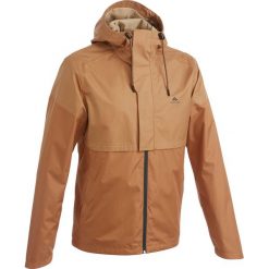 Kurtka turystyczna - NH500 WTP - męska. Pomarańczowe kurtki męskie QUECHUA, xl, bez wzorów, z poliesteru, bez kaptura. Za 129,99 zł.