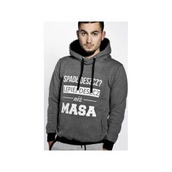Bluza Grafitowa ,,MASA" ( Męska). Szare bluzy męskie marki ŁAP NAS, xxl, z nadrukiem, z bawełny, z kapturem, bez rękawów, bez kaptura. Za 159,00 zł.