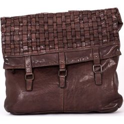Plecaki damskie: Skórzany plecak w kolorze brązowym – 37 x 34 x 9 cm