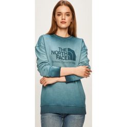 The North Face - Bluza. Niebieskie bluzy damskie The North Face, s, z nadrukiem, z bawełny, bez rękawów, bez kaptura. W wyprzedaży za 249,90 zł.
