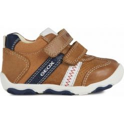 Geox tenisówki chłopięce NEW BALU B020PB_0CL10_C5102 23 brązowe. Pomarańczowe buty chłopięce sportowe Geox, ze skóry, bez zapięcia. Za 239,00 zł.