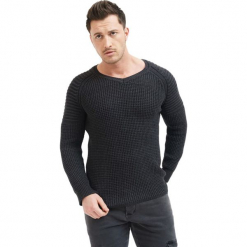 Sweter w kolorze antracytowym. Szare swetry klasyczne męskie marki True Prodigy, l. W wyprzedaży za 144,95 zł.