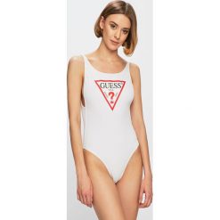 Guess Jeans - Strój kąpielowy. Białe stroje kąpielowe damskie Guess Jeans, s, z nadrukiem, z elastanu. W wyprzedaży za 199,90 zł.