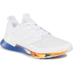 Buty adidas - RapidaRun J EF9246 Ftwwht/Ftwwht/Royblu. Białe buty sportowe damskie Adidas, bez wzorów, ze skóry ekologicznej, sportowe, do biegania. Za 229,00 zł.