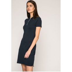 Tommy Jeans - Sukienka. Szare sukienki dzianinowe marki Tommy Jeans, na co dzień, l, casualowe, z krótkim rękawem, mini, dopasowane. W wyprzedaży za 269,90 zł.
