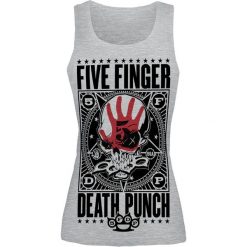 Topy damskie: Five Finger Death Punch Punchagram Top damski odcienie szarego