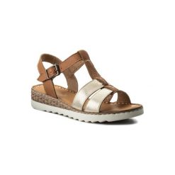 LASOCKI WE21 Camel. Brązowe sandały damskie Lasocki, bez wzorów, ze skóry, bez obcasa, bez zapięcia. Za 139,99 zł.