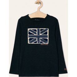 Pepe Jeans - Longsleeve dziecięcy Reynold 128-178/180 cm. Niebieskie t-shirty chłopięce Pepe Jeans, z aplikacjami, z bawełny, z długim rękawem. Za 139,90 zł.