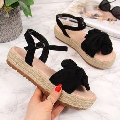 Sandały damskie espadryle na platformie czarne T.Sokolski - czarny. Czarne espadryle damskie T. Sokolski, bez wzorów, bez obcasa, na platformie, bez zapięcia. Za 50,00 zł.