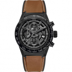 ZEGAREK TAG HEUER CARRERA CAR2A91.FT6121. Czarne zegarki męskie marki TAG HEUER, ceramiczne. Za 25090,00 zł.