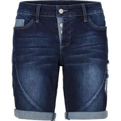 Szorty damskie: Szorty dżinsowe bonprix ciemny denim