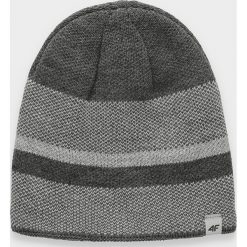 Czapka męska CAM159 - szary. Szare czapki męskie 4f, bez wzorów, z polaru. Za 39,99 zł.