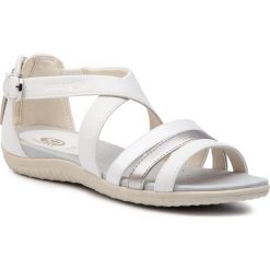 Sandały GEOX - D Sand.Vega B D92R6B 054AJ C1151 Optic White/Silver. Białe sandały dziewczęce Geox, ze skóry ekologicznej, bez zapięcia. W wyprzedaży za 209,00 zł.