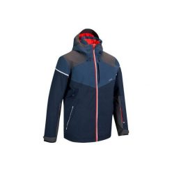 Kurtka narciarska SKI-P JKT 580 męska. Niebieskie kurtki męskie marki WED'ZE, xl, bez wzorów, z poliesteru, bez kaptura, narciarskie. W wyprzedaży za 229,99 zł.