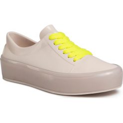 Sneakersy MELISSA - Melissa Street Ad 32898 Beige/White/Yellow 53663. Szare półbuty damskie Melissa, z tworzywa sztucznego. Za 299,00 zł.