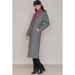 Płaszcze damskie: Trendyol Płaszcz w kratę z kołnierzem – Black,Grey,Multicolor