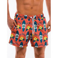 Kąpielówki męskie W143 - pomarańczowe. Pomarańczowe kąpielówki męskie Ombre Clothing, s, bez wzorów. Za 24,99 zł.