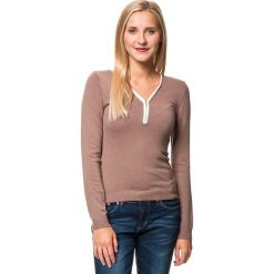 Swetry klasyczne damskie: Sweter w kolorze szarobrązowym