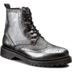 Botki BRONX - 46618A-AL BX 829 Gun Metal/Old Silver 114. Szare botki damskie skórzane marki Bronx. W wyprzedaży za 289,00 zł.