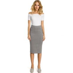 DENISE Spódnica ołówkowa midi - model 2. Szare spódniczki damskie Moe, na co dzień, s, z nadrukiem, z żakardem, biznesowe, midi, ołówkowe. Za 119,90 zł.