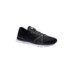 Buty fitness cardio damskie 500 czarne. Czarne buty sportowe damskie DOMYOS, bez wzorów, z poliesteru, na fitness i siłownię. Za 119,99 zł.