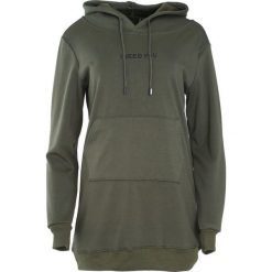 Ciemnozielona Bluza Faction. Szare bez kategorii marki Born2be, s, z napisami, z kapturem. Za 64,99 zł.