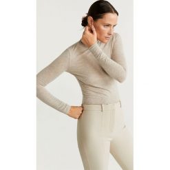 Mango - Longsleeve Second6. Czarne bluzki damskie Mango, s, bez wzorów, z elastanu, z golfem. Za 59,90 zł.