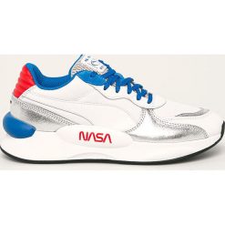 Puma - Buty RS 9.8 Space Agency x Space Agency Nasa. Białe buty sportowe damskie Puma, bez wzorów, ze skóry, sportowe. W wyprzedaży za 299,90 zł.
