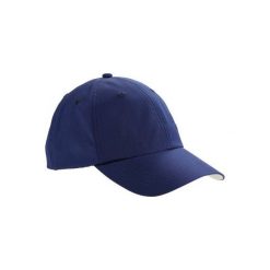 Czapka z daszkiem do golfa. Niebieskie czapki z daszkiem damskie marki INESIS, z materiału. Za 14,99 zł.