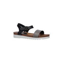 Sandały Casu Czarne sandały na białej podeszwie typu shark B18X7/BP. Białe sandały damskie marki Casu. Za 39,99 zł.