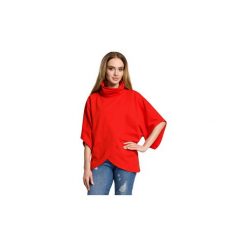 Bluzki Moe M372 Bluzka na zakładkę z golfem i szerokimi rękawami. Czerwone bralety marki Moe, s. Za 105,00 zł.