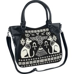 Torebki klasyczne damskie: Banned Anubis Torebka – Handbag czarny/biały