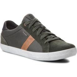 Półbuty GEOX - U Box G U84R3G 022ME C3014 Dk Green. Zielone półbuty męskie Geox, na co dzień, bez wzorów, z zamszu, bez zapięcia. W wyprzedaży za 289,00 zł.