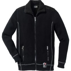 Kardigany męskie: Sweter rozpinany outdoorowy „Slim Fit” bonprix czarny
