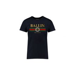 T-shirty z krótkim rękawem Ballin Est. 2013 Line Small Shirt. Niebieskie t-shirty męskie Ballin Est. 2013, s, bez wzorów, bez kołnierzyka, krótkie. Za 100,74 zł.