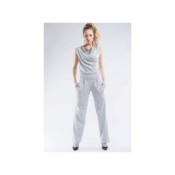 Kombinezon szary SL4014. Szare bez kategorii marki Soleil, m, z dzianiny, eleganckie, z kopertowym dekoltem. Za 149,00 zł.