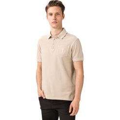 Trussardi Jeans Polo Koszulka Beżowy. Brązowe podkoszulki męskie Trussardi Jeans, xl, bez wzorów, z bawełny, bez rękawów. Za 447,95 zł.