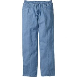 Spodnie z gumką w talii Classic Fit Straight bonprix jasnoniebieski. Niebieskie jeansy męskie bonprix, na lato, m, bez wzorów, z jeansu. Za 74,99 zł.