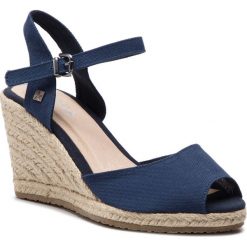 Espadryle BIG STAR - DD274A212 Navy. Niebieskie espadryle damskie BIG STAR, bez wzorów, ze skóry, bez obcasa, na obcasie. W wyprzedaży za 119,00 zł.