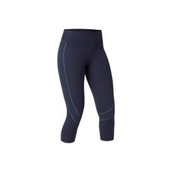 Legginsy 7/8 Slim Gym & Pilates damskie. Niebieskie legginsy damskie DOMYOS, xl, z elastanu. Za 79,99 zł.