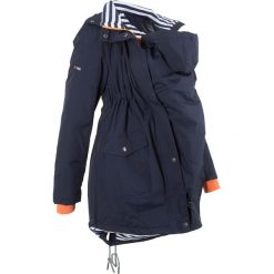 Kurtka ciążowa z wstawką niemowlęcą na nosidełko bonprix ciemnoniebieski. Niebieskie kurtki damskie bonprix, bez wzorów, moda ciążowa. Za 269,99 zł.