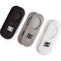Zestaw 3 par stopek męskich DC - Liner 3Pk EDYAA03153 r.40/45 KVJ8. Szare skarpetki męskie DC, bez wzorów, z bawełny. Za 39,00 zł.